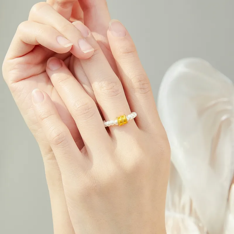 Lao Feng Xiang Gold Rings Women's-4