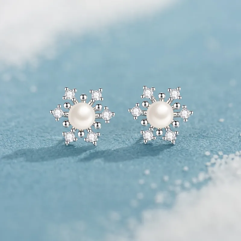 Lao Feng Xiang 925 Sterling Silver Stud Earrings Women's-3