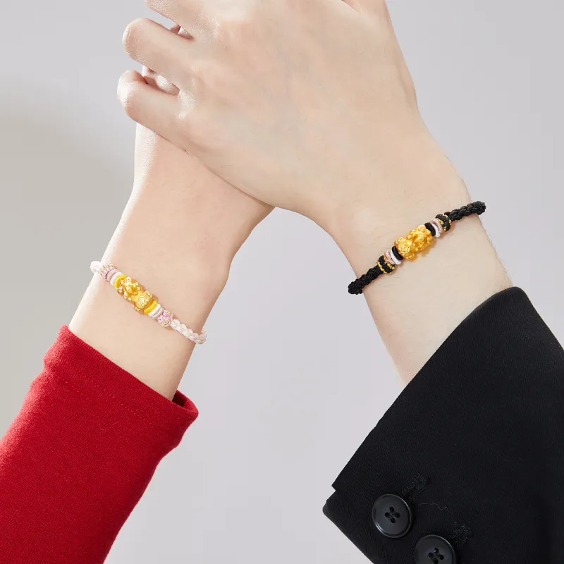 Lao Feng Xiang S990 Silver Bracelets Unisex-11