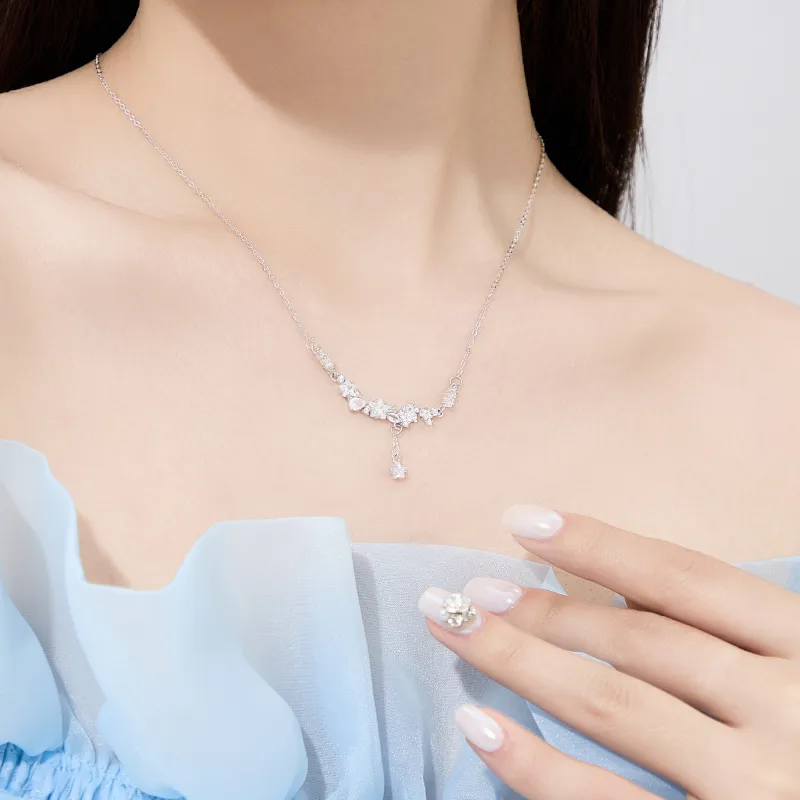Lao Feng Xiang S925 Silver Necklaces Women's-4