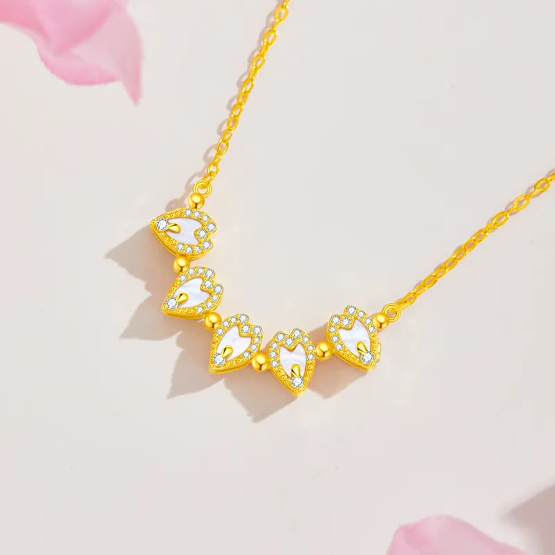 Lao Feng Xiang S925 Silver Necklaces Women's-17