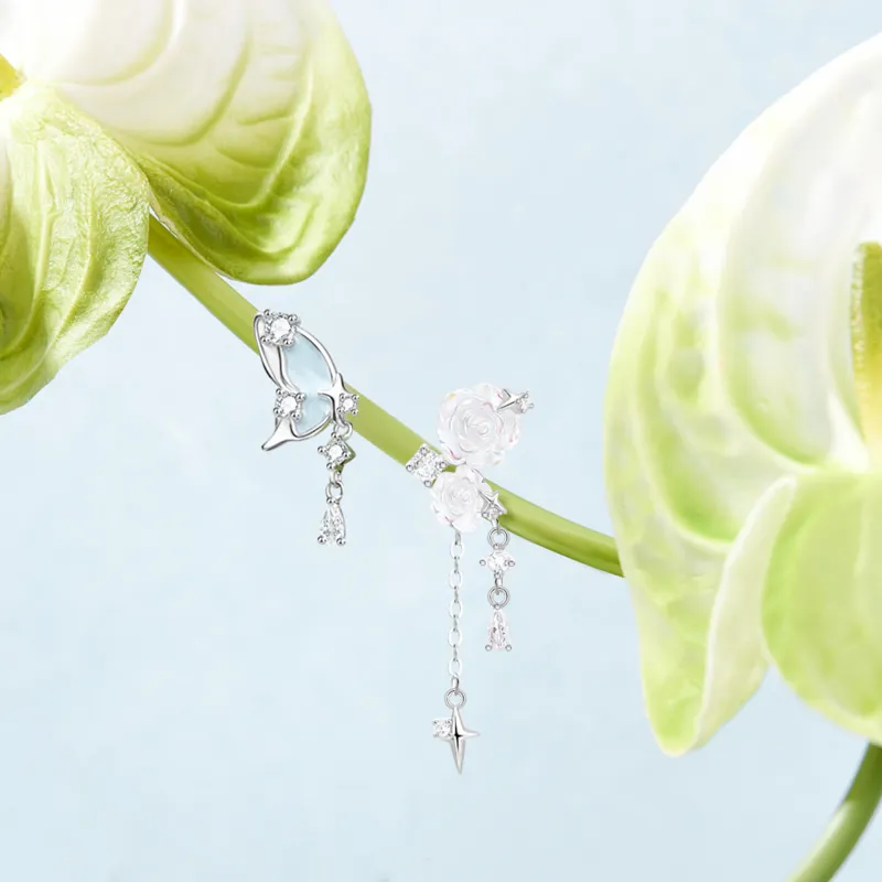 Lao Feng Xiang S925 Silver Earrings Women's-4