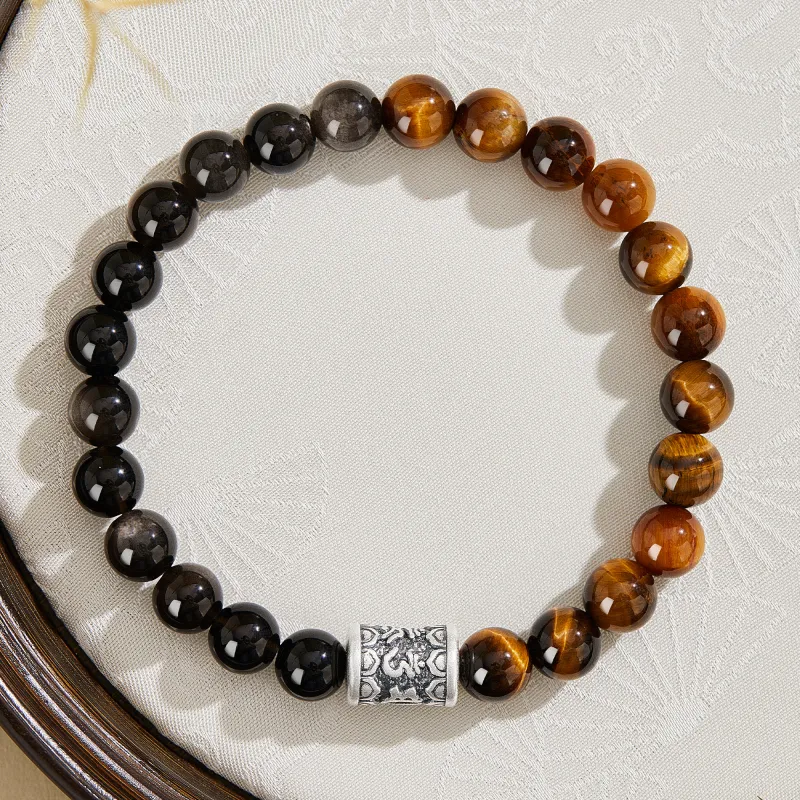 Lao Feng Xiang Tiger's Eye Stone Bracelets Unisex-3
