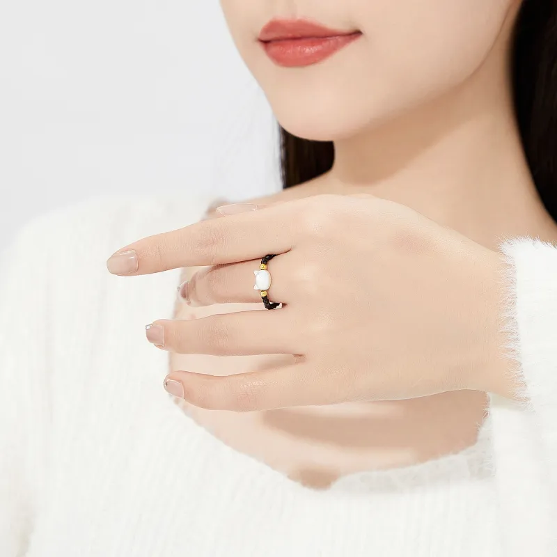 Lao Feng Xiang S925 Silver Rings Women's-5