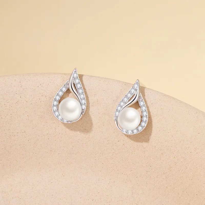 Lao Feng Xiang Pearl Earrings Women's-5