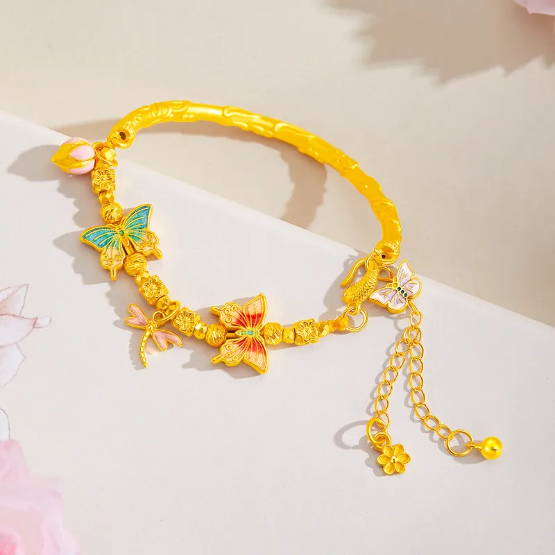 Lao Feng Xiang S925 Silver Bracelets Women's-4