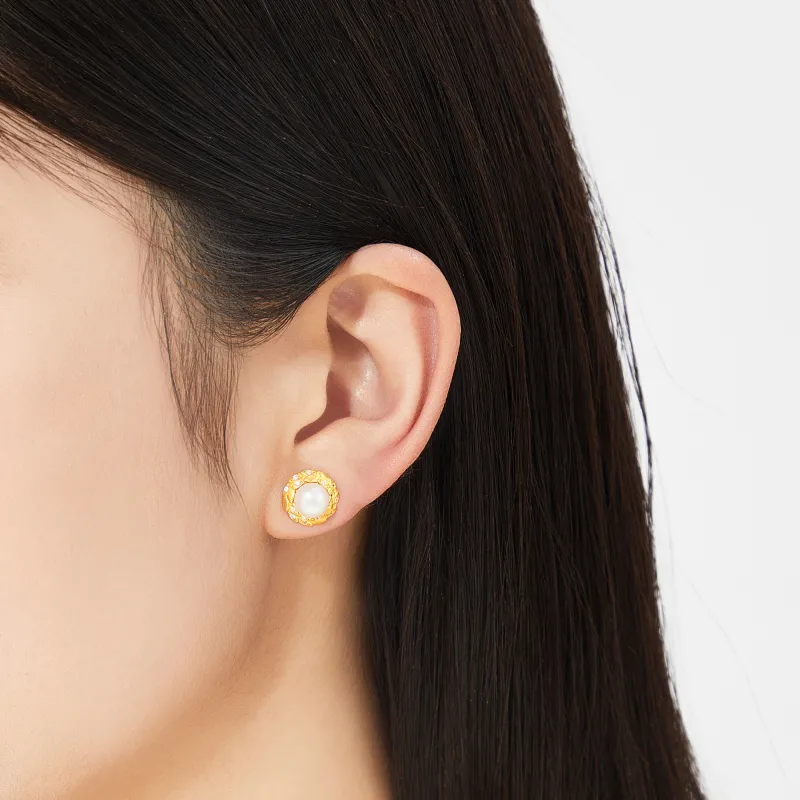 Lao Feng Xiang S925 Silver Earrings Women's-14