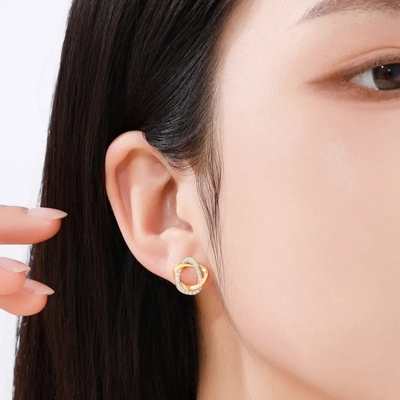 Lao Feng Xiang S925 Silver Earrings Women's-5