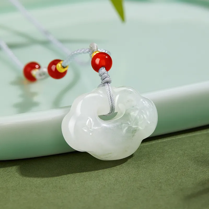 Lao Feng Xiang Natural Tianshan Jade Necklaces Women's-5