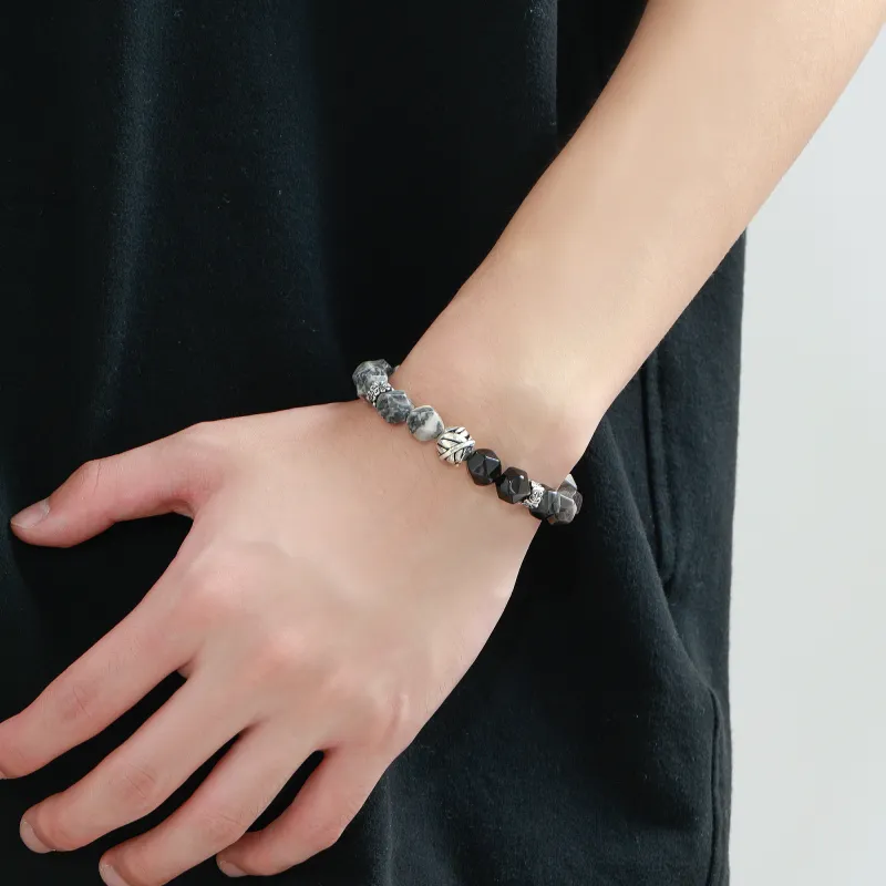Lao Feng Xiang Map Stone Jade Bracelets Unisex-1