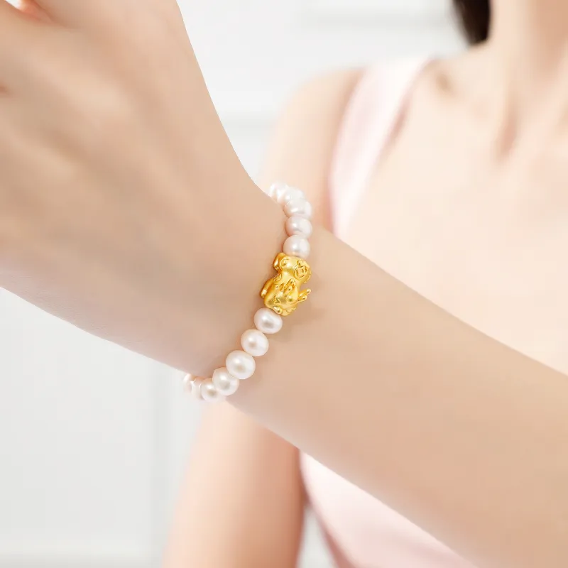 Lao Feng Xiang S925 Silver Bracelets Women's-5