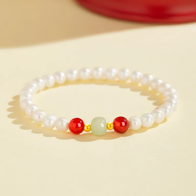 Lao Feng Xiang Pearl Bracelets Women's-3