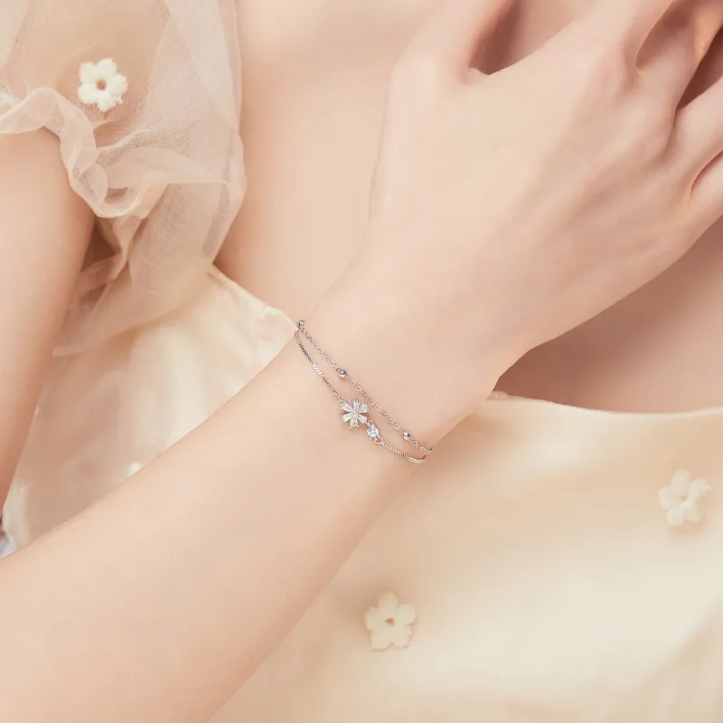Lao Feng Xiang 925 Sterling Silver Sterling Silver Bracelet Comes With Women's Women's-5