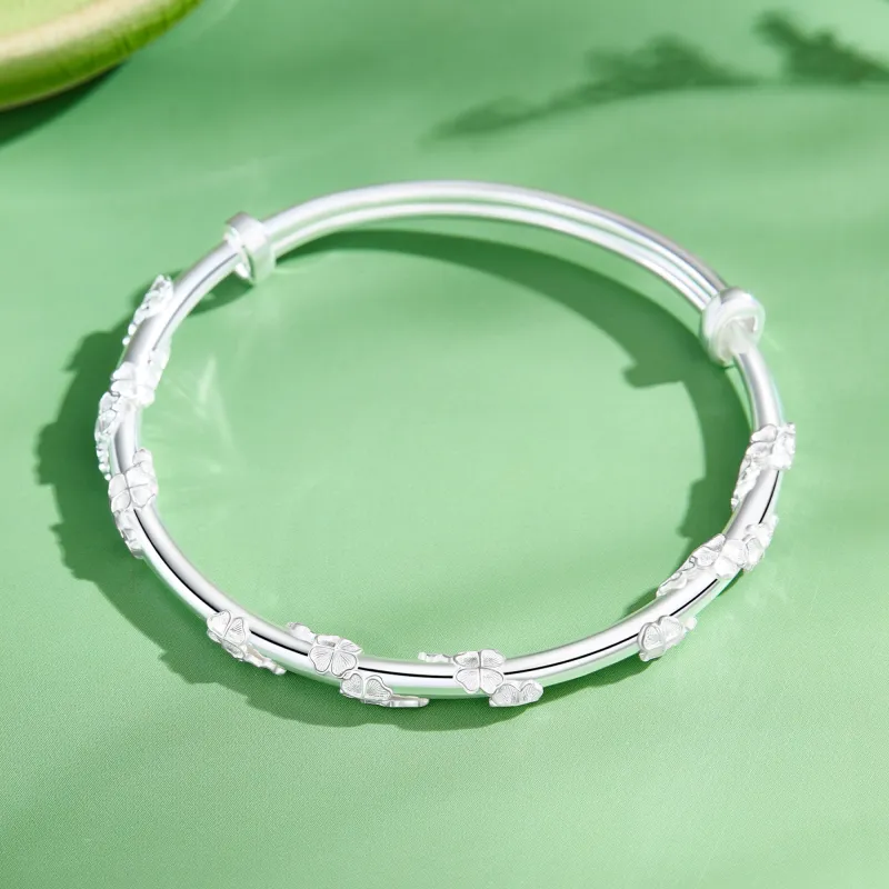 Lao Feng Xiang S999 Fine Silver Bangles Women's-6