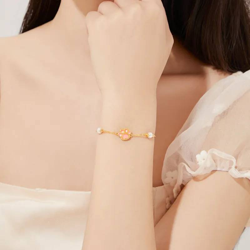 Lao Feng Xiang S925 Silver Bracelets Women's-3