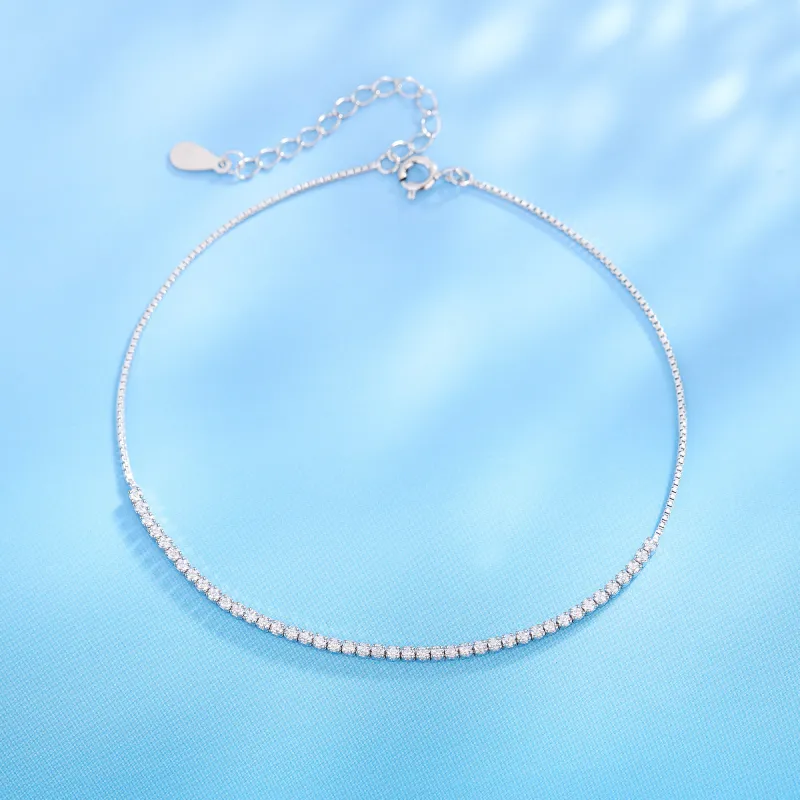 Lao Feng Xiang S925 Silver Anklets Women's-4