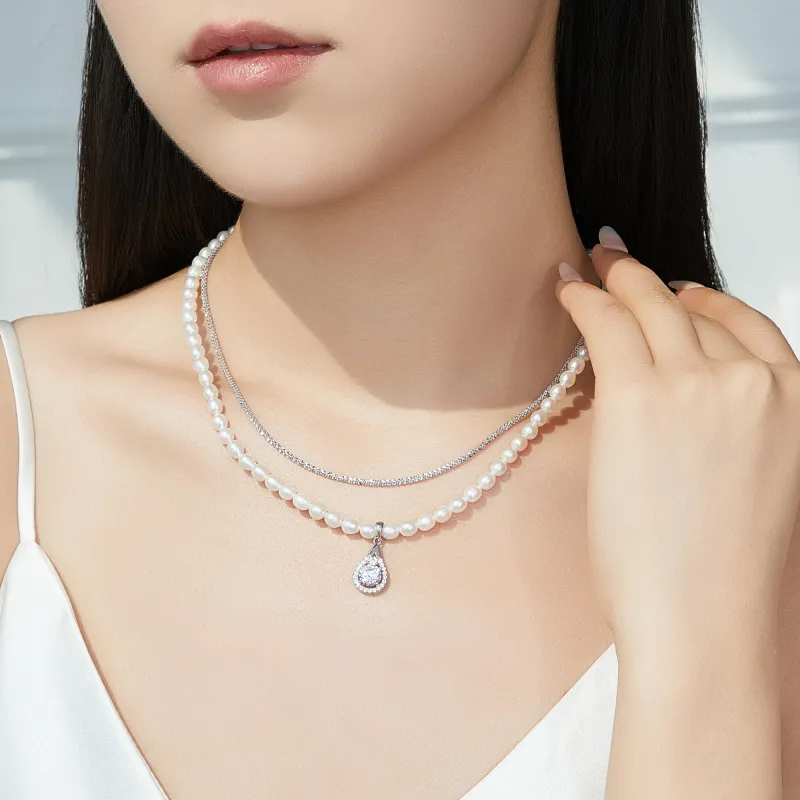 Lao Feng Xiang Pearl Necklaces Women's-3