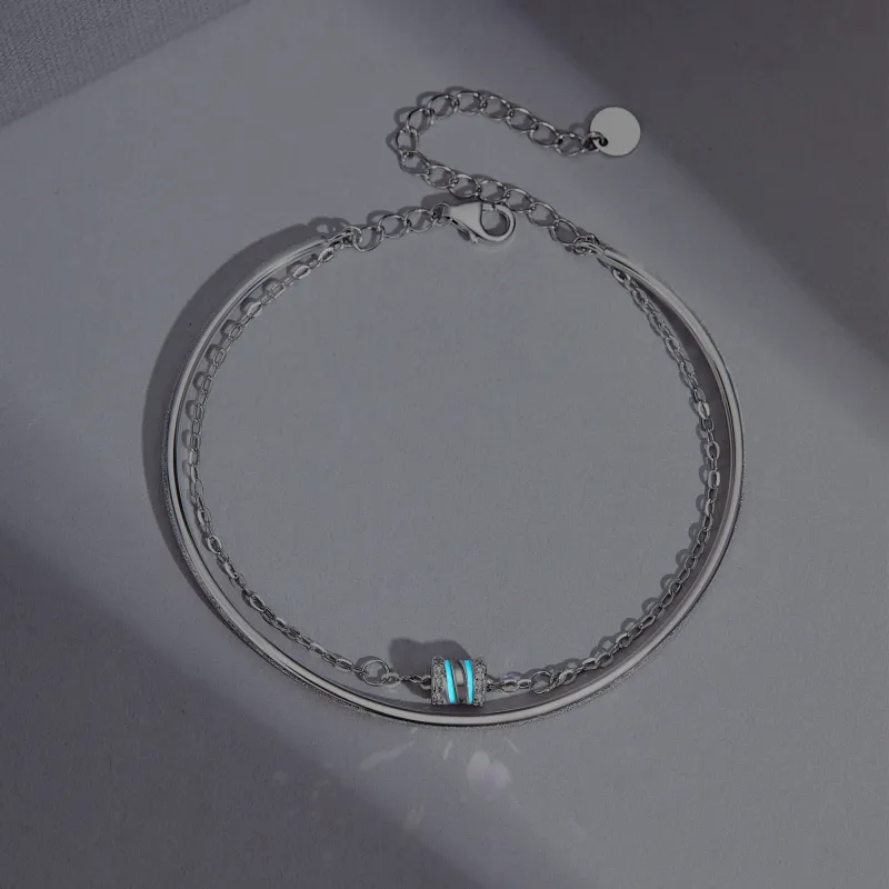 Lao Feng Xiang S925 Silver Bracelets Women's-8