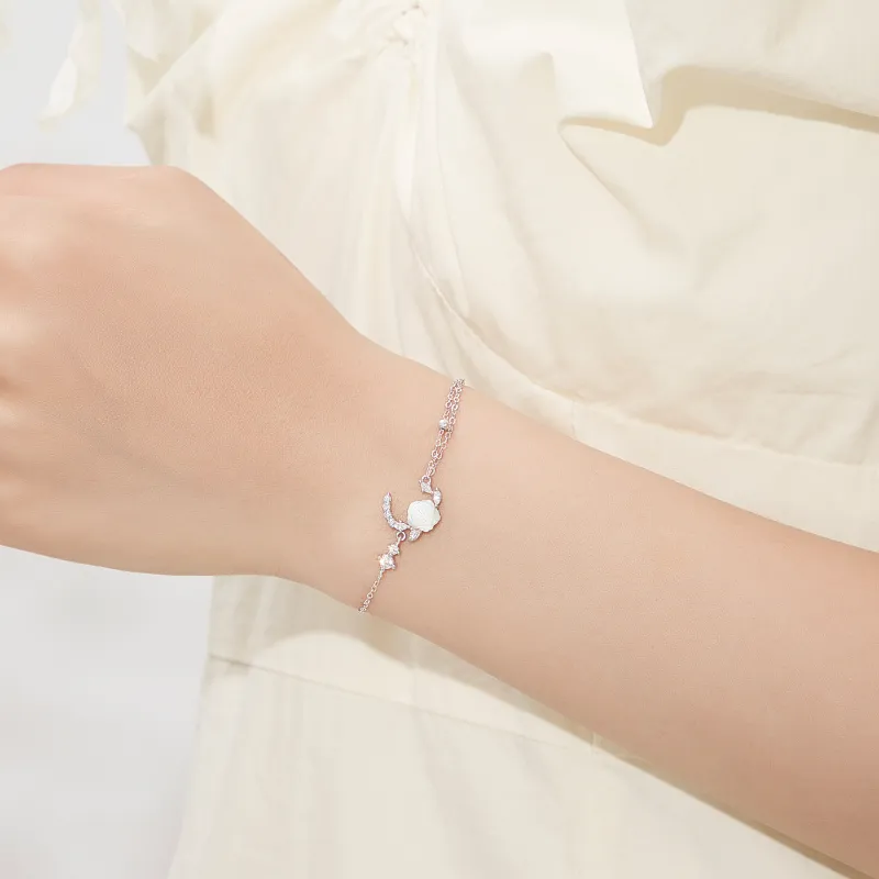 Lao Feng Xiang S925 Silver Bracelets Women's-2