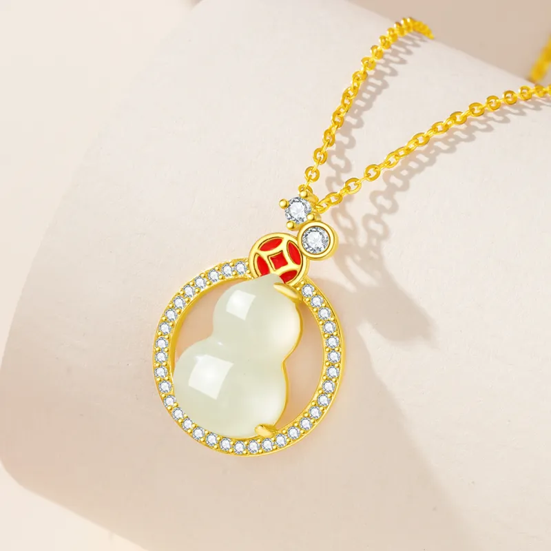 Lao Feng Xiang Natural Chalcedony Necklaces Women's-4