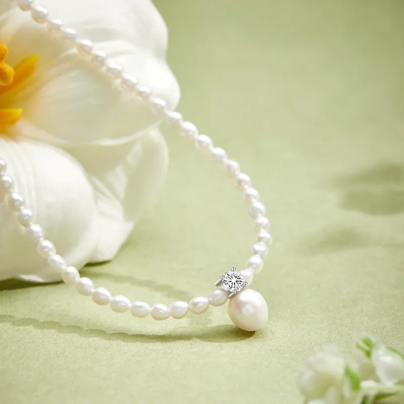 Lao Feng Xiang Pearl Necklaces Women's-1