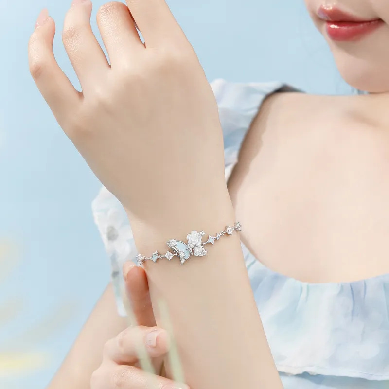 Lao Feng Xiang S925 Silver Bracelets Women's-8