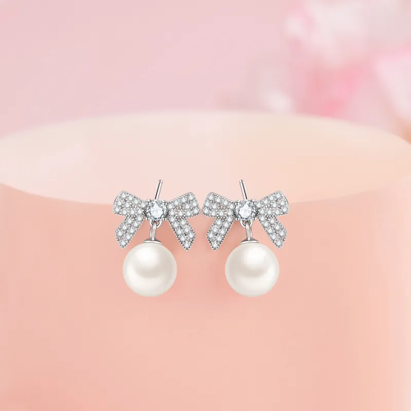 Lao Feng Xiang S925 Silver Earrings Women's-3