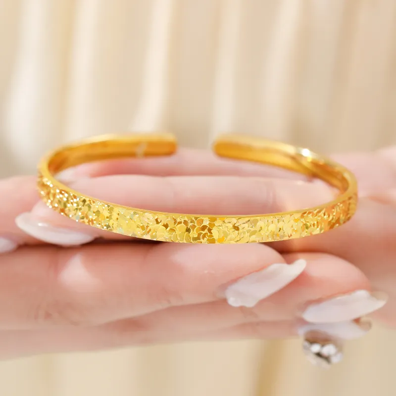Lao Feng Xiang 999 Fine Silver Bangles Women's-6