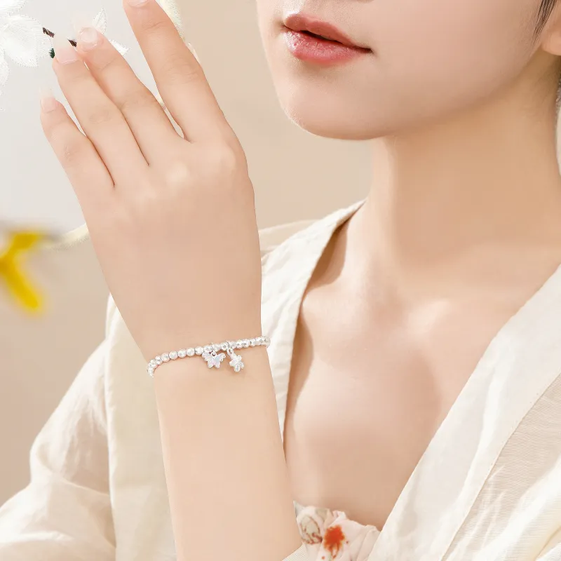 Lao Feng Xiang S999 Silver Women's Bracelet Women's-1
