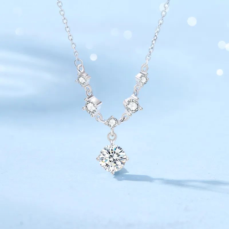 Lao Feng Xiang S925 Silver Necklaces Women's-1