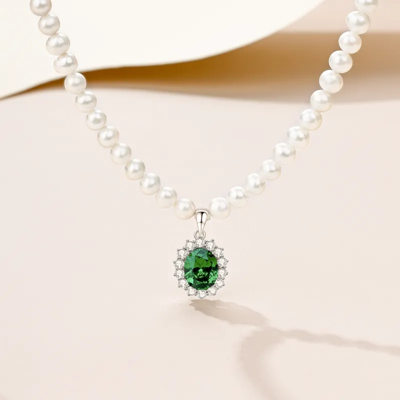 Lao Feng Xiang S925 Silver, Freshwater Pearl Necklaces Women's-11