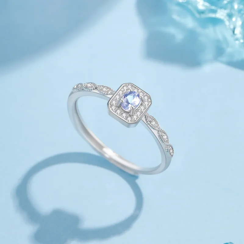 Lao Feng Xiang Tanzanites Rings Women's-5