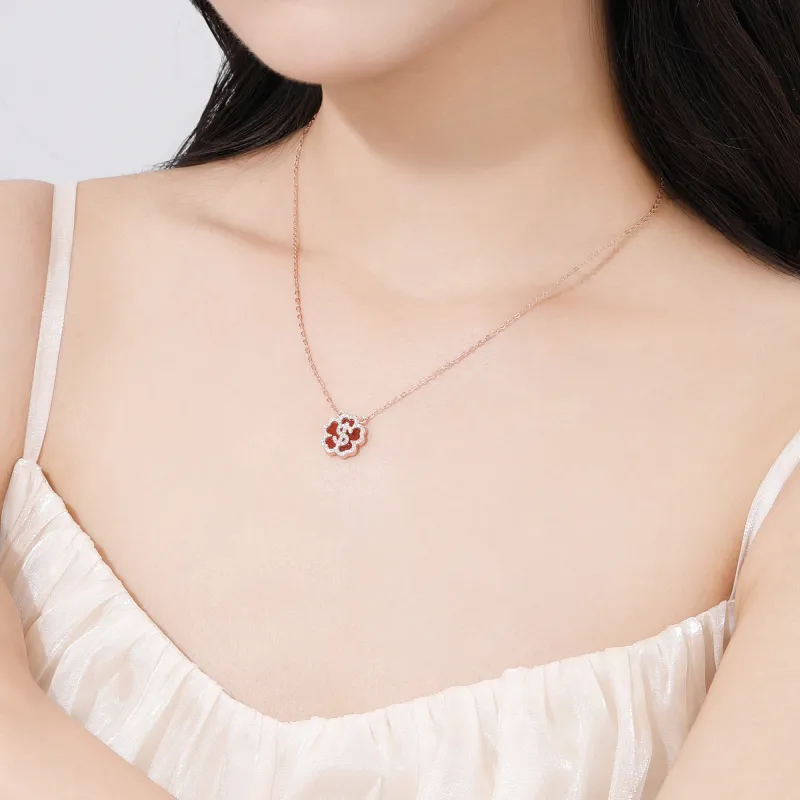 Lao Feng Xiang Agate Necklaces Women's-4