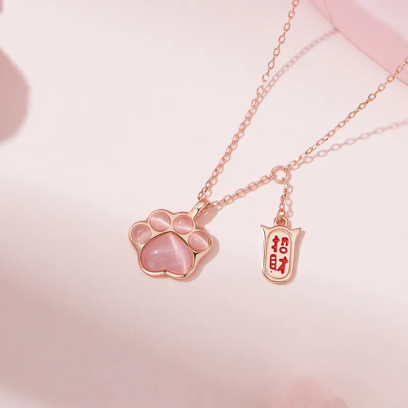 Lao Feng Xiang 925 Sterling Silver Necklaces Women's-4