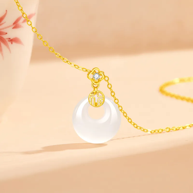 Lao Feng Xiang Chalcedony Necklaces Women's-3