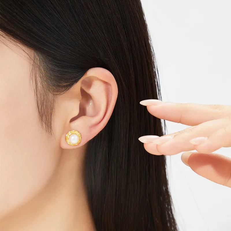 Lao Feng Xiang S925 Silver Earrings Women's-12