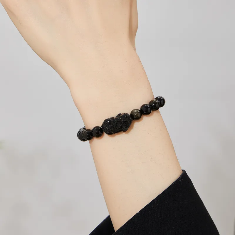 Lao Feng Xiang Obsidian Jade Bracelets Men's-2