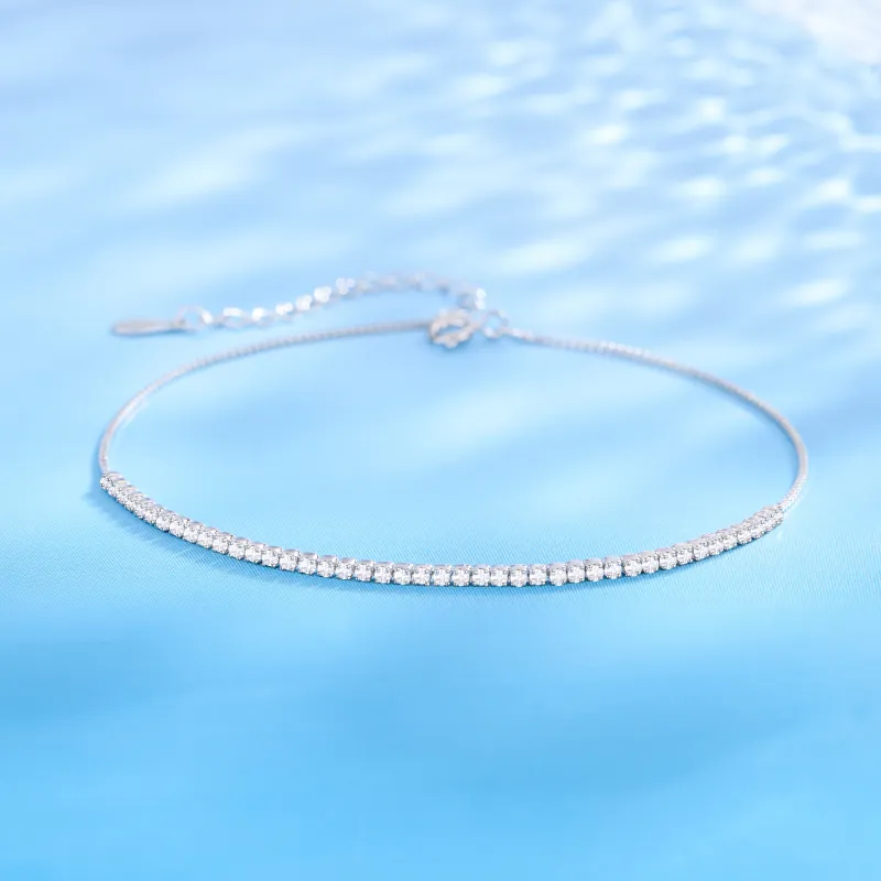Lao Feng Xiang S925 Silver Anklets Women's-6