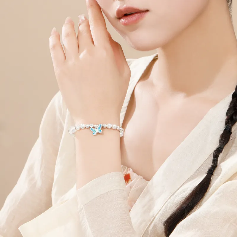 Lao Feng Xiang S999 Fine Silver Pure Silver Bracelets Women's-2