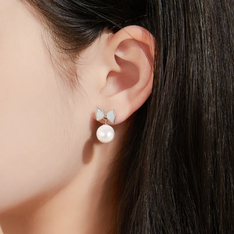 Lao Feng Xiang S925 Sterling Silver Hoop Earrings For Women's Women's-4