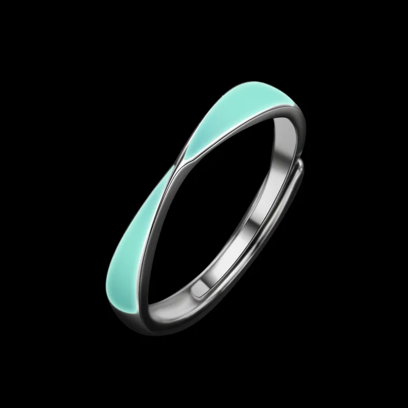 Lao Feng Xiang S925 Silver Rings Women's-3