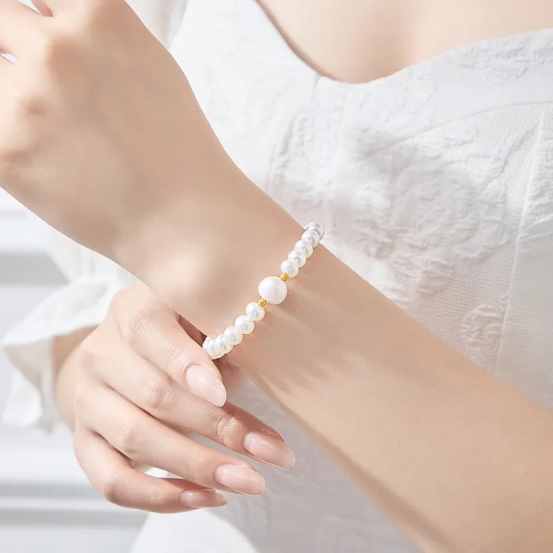 Lao Feng Xiang Pearl Bracelets Women's-6