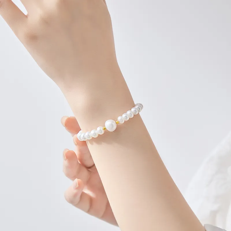 Lao Feng Xiang Pearl Bracelets Women's-4
