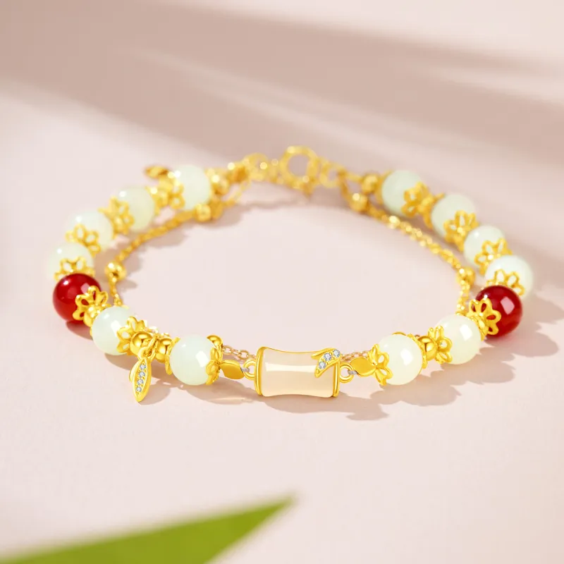 Lao Feng Xiang Chalcedony Jade Bracelets Women's-4