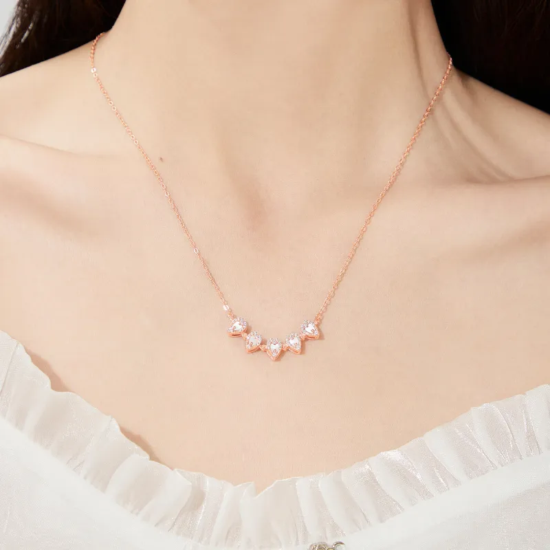 Lao Feng Xiang S925 Silver Necklaces Women's-11