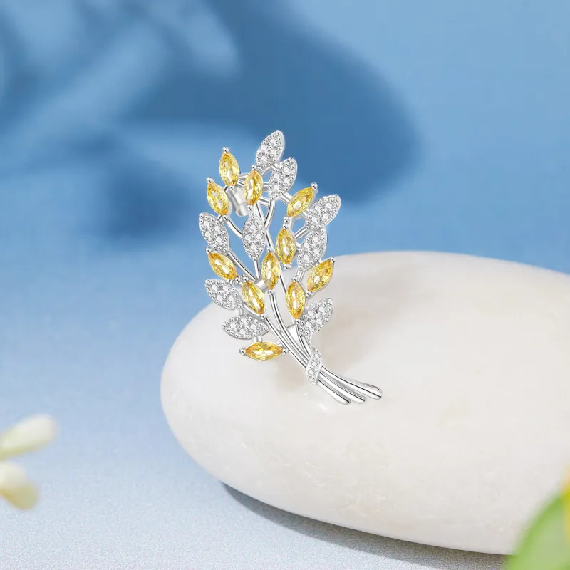 Lao Feng Xiang S925 Silver Brooches Women's-11