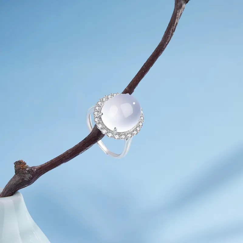 Lao Feng Xiang Chalcedony Rings Women's-6