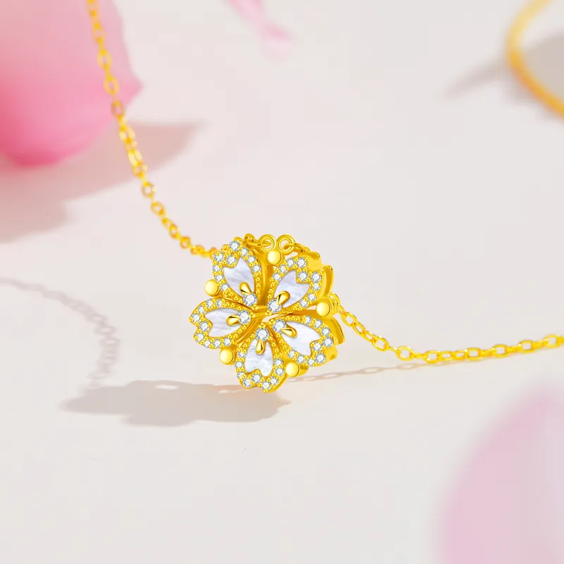 Lao Feng Xiang S925 Silver Necklaces Women's-15