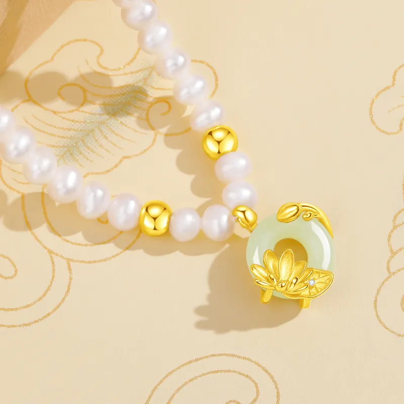 Lao Feng Xiang Pearl Necklaces Women's-1