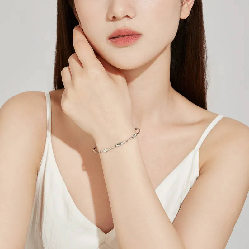 Lao Feng Xiang S925 Silver Bangles Women's-6